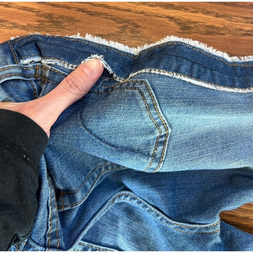 Joes Jeans Girls‎ Size 7 Blue Denim Frayed Side Stripe Slim Jeans *see note* - Picture 6 of 16